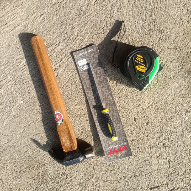 Set Alat Tukang palu meteran kikir gergaji/Set tools Bertukang/Alat Tukang bangunan/Tukang kayu