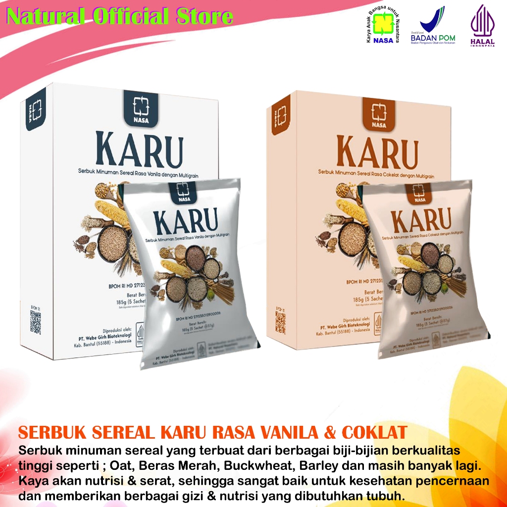 

KARU SEREAL MULTIGRAIN RASA VANILA & COKLAT