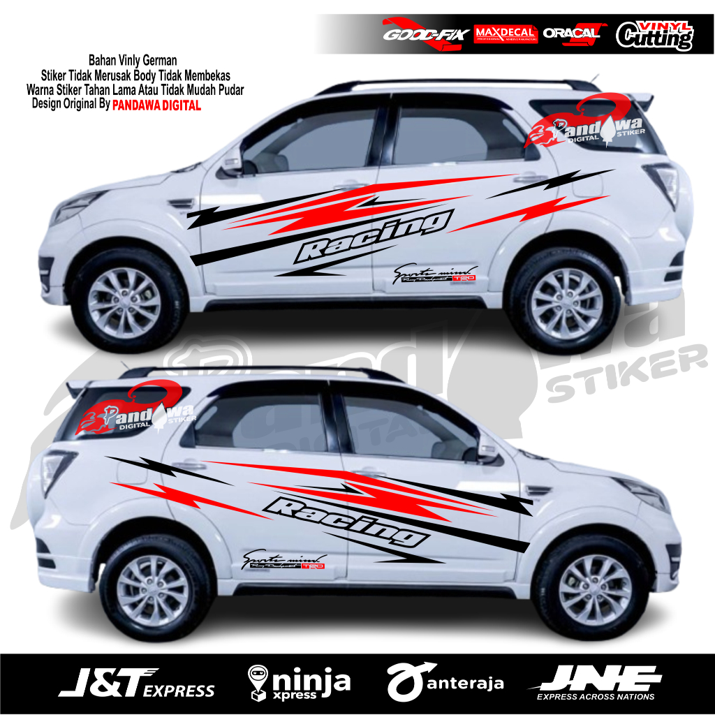 STIKER MOBIL RUSH CUTTING LIST BODY SAMPING MOBIL