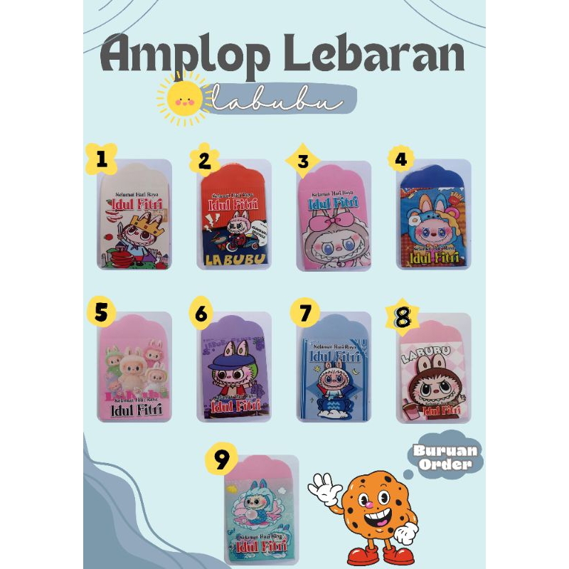 

Murah Amplop Angpau Lebaran Labubu 1 pack isi 10