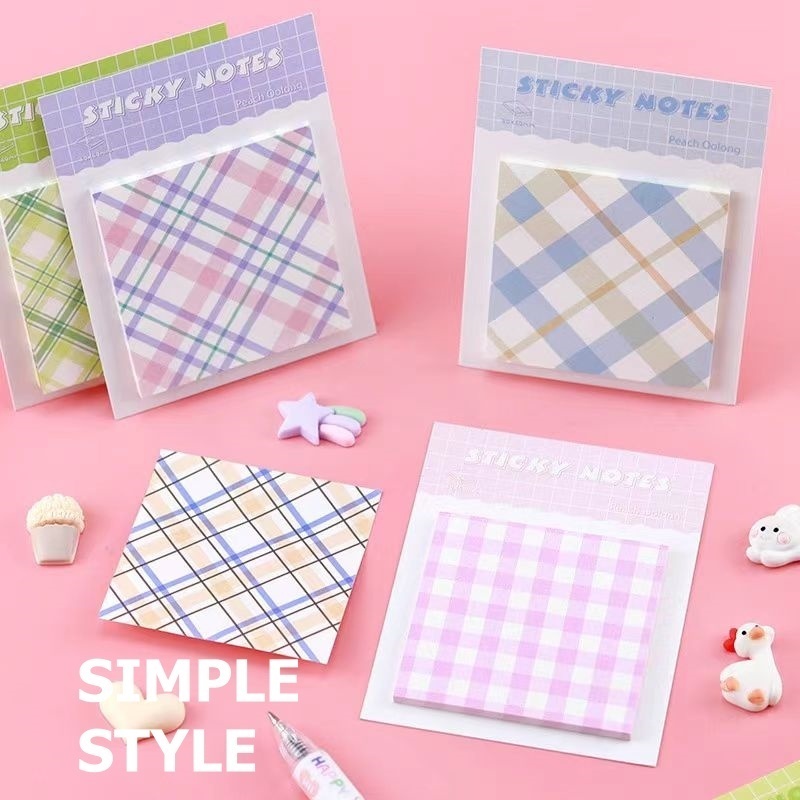 

Sticky notes simple style pattern Note Memo kotak Catatan Tempel Kotak Bergaris Sederhana 30 Lembar