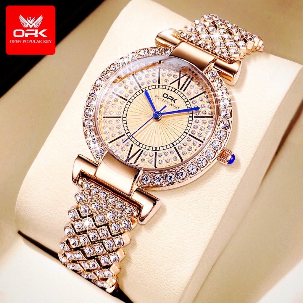 OPK 8618 Jam Tangan Wanita Original Tahan Air Simple Mewah Anti Karat COD