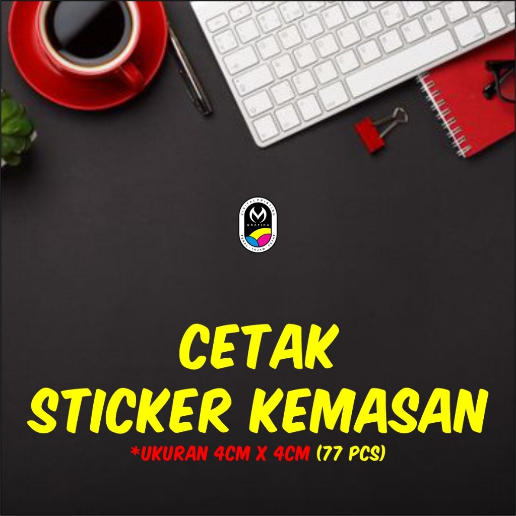 

CETAK STICKER KEMASAN CUSTOM UKURAN 4 X 4 CM (77PCS)