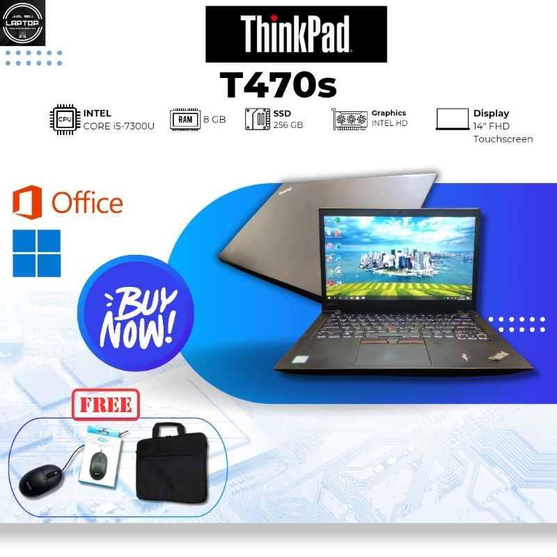 LAPTOP TOUCHSCREEN MURAH LENOVO THINKPAD T470S