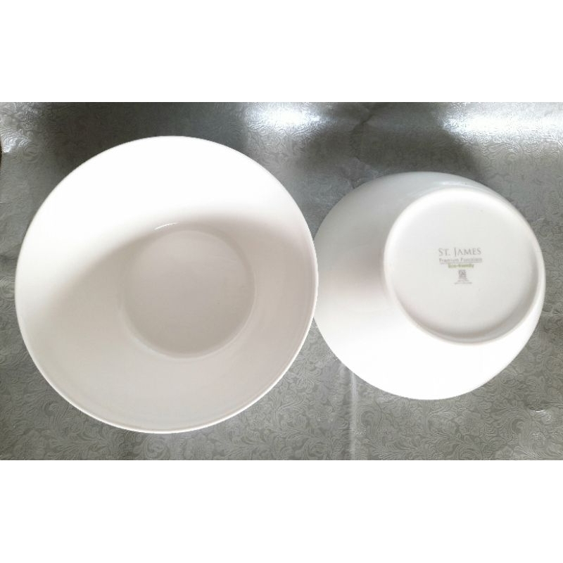 PROMO CUCI GUDANG Mangkuk Polos White Besar St.James