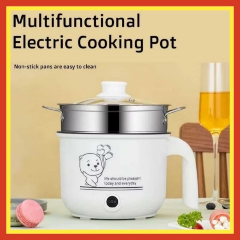 Panci Listrik Multifungsi Electric Pan 1L 600W with Steamer - YS-18D

