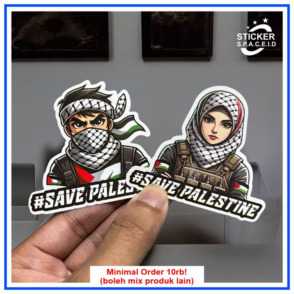 

STICKER PEJUANG SAVE PALESTINE CUTTING DIECUT WATERPROFF