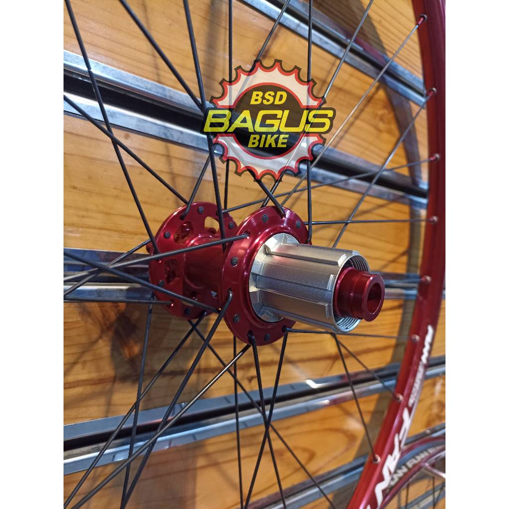 Funn Wheelset N Fantom Alloy, 650B Clincher 142mm Red