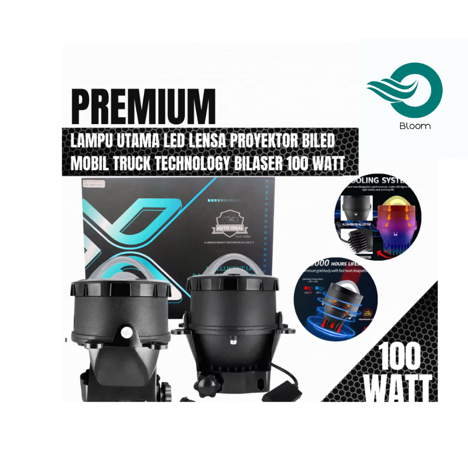 Lampu Biled LED Mobil Super Terang Lampu Sorot Mobil Lampu Utama Led Lensa Proyektor Biled Mobil Tru