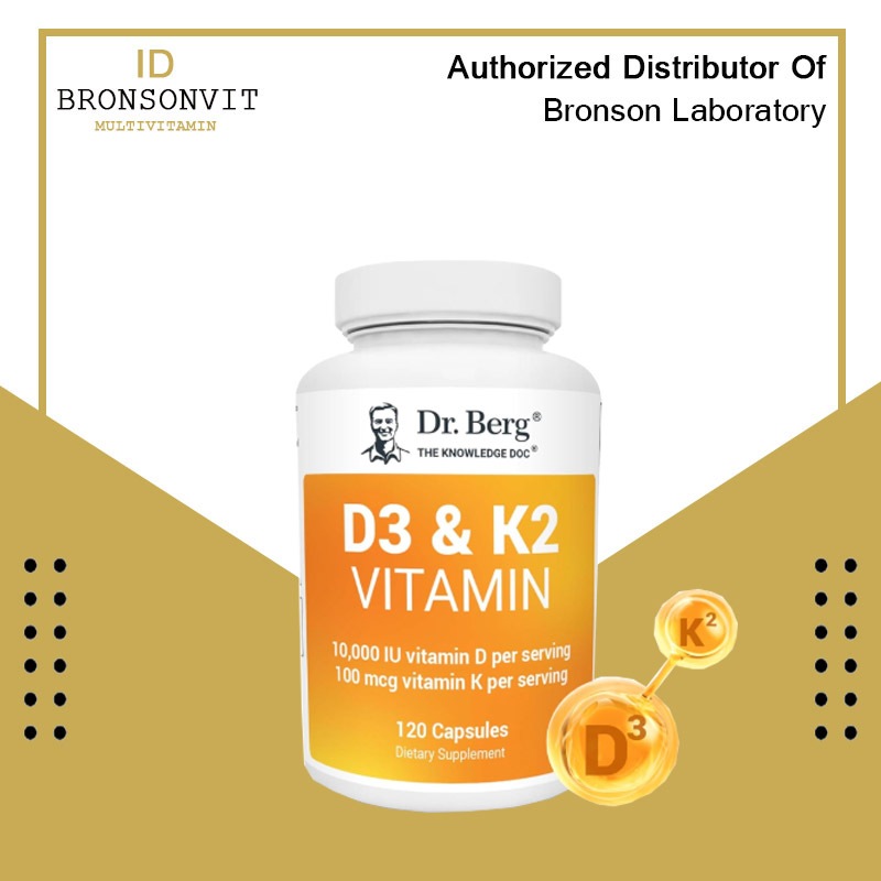 Dr Berg Vitamin D3 10,000 iu K2 100 mcg - 120 Capsules