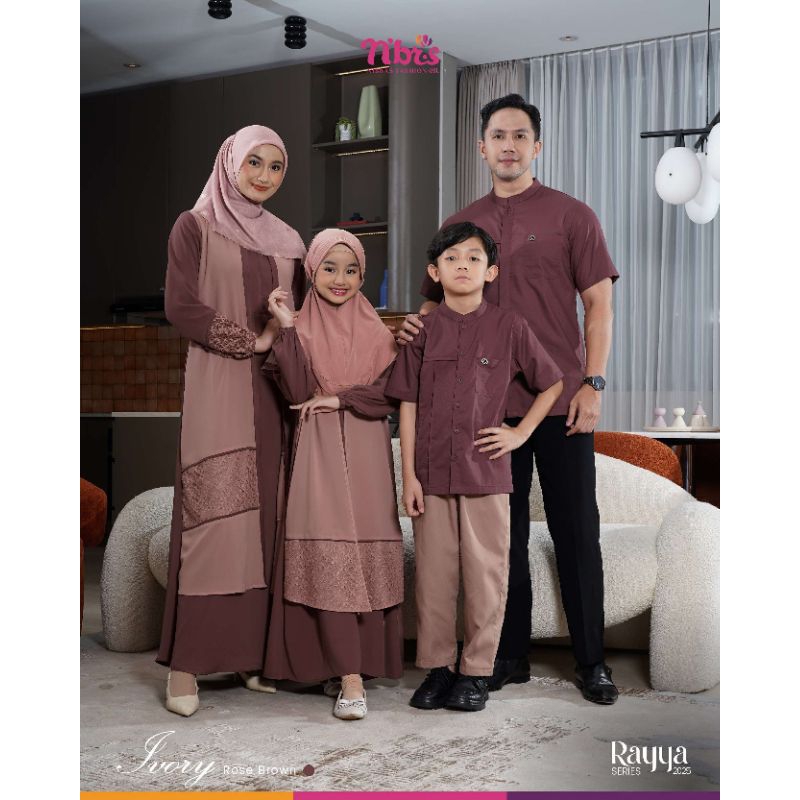 RAYYA SERIES 2025 IVORY ROSE BROWN // Sarimbit Nibras Terbaru Ivory Rose Brown // Sarimbit Keluarga 