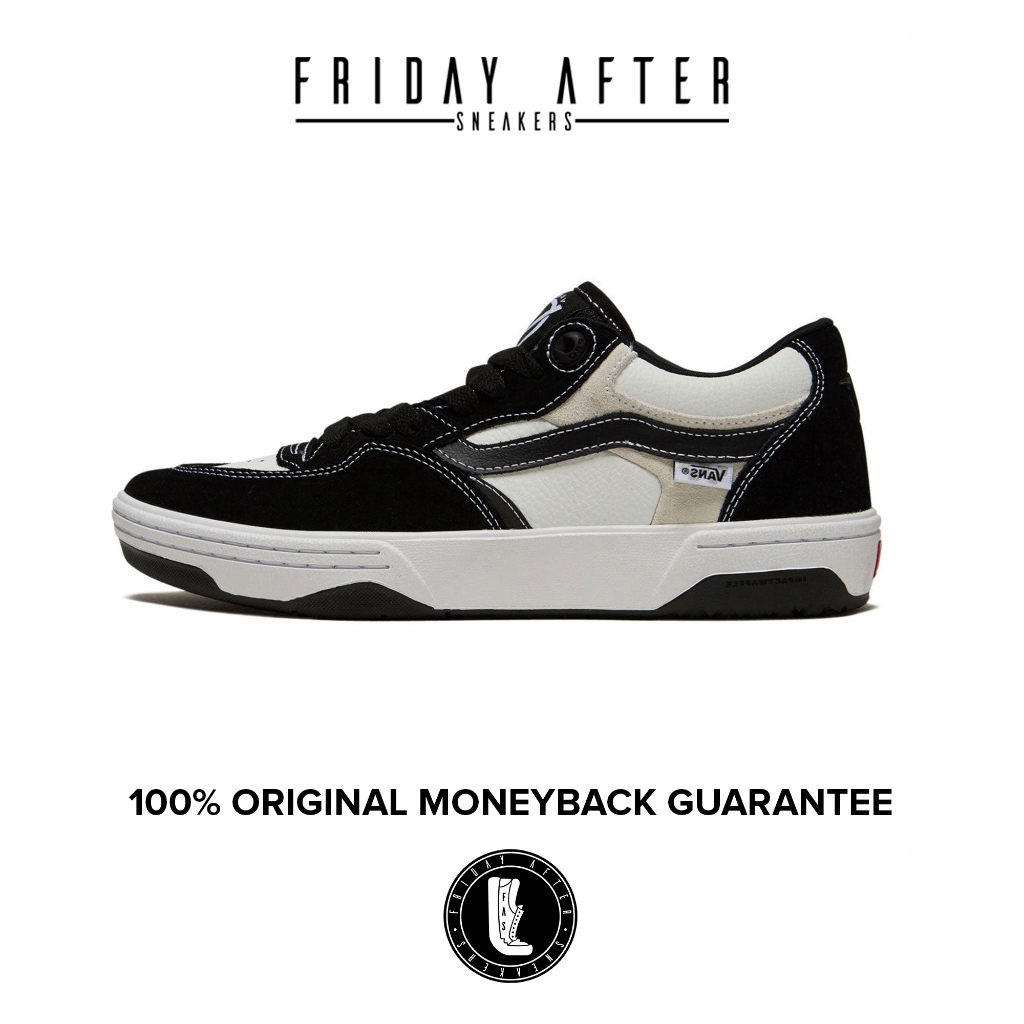 Sepatu Sneakers Pria Vans Skate Pro Rowan 2 Black White White Black Original Resmi