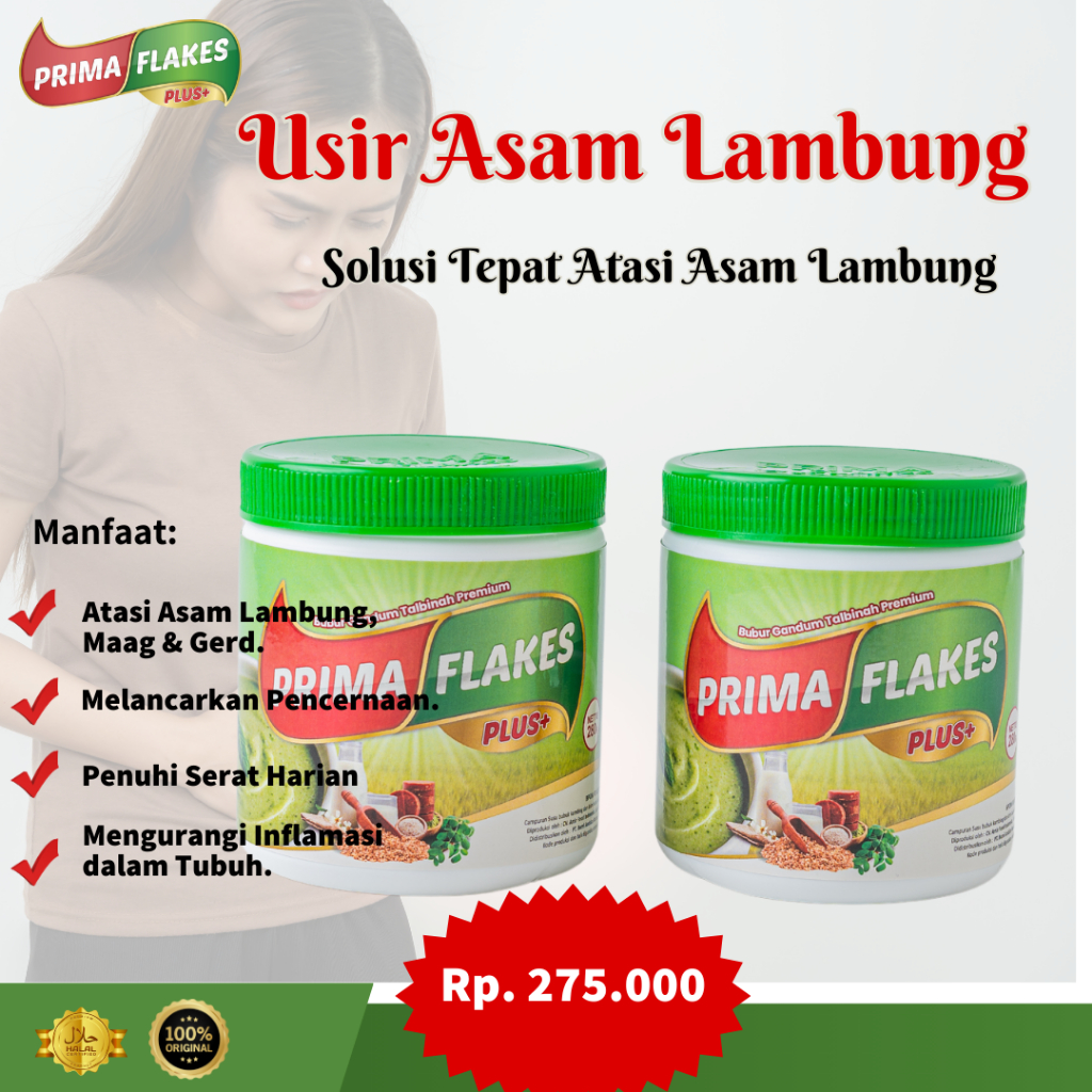 

Paket 2 Superfood Primaflakes Gandum Talbinah Atasi Asam Lambung Menu Diet Sehat Atasi Gerd