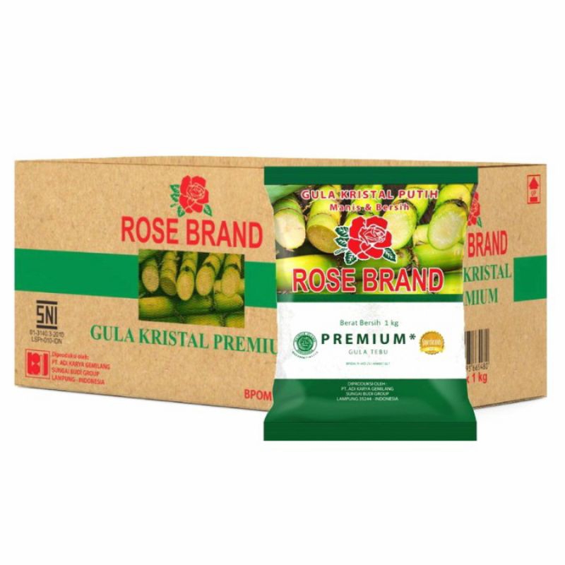 

(GROSIR) GULA TEBU PREMIUM ROSE BRAND 10PACK / 1 DUS