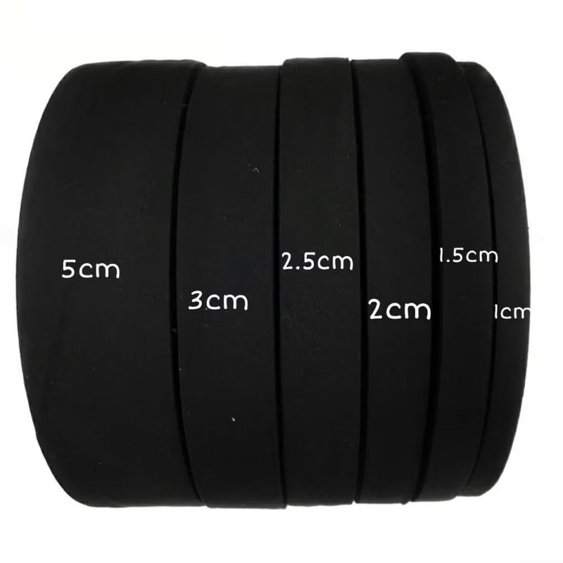 

1 METER - LABEL PITA KATUN POLOS HITAM | LABEL HIJAB | BAJU