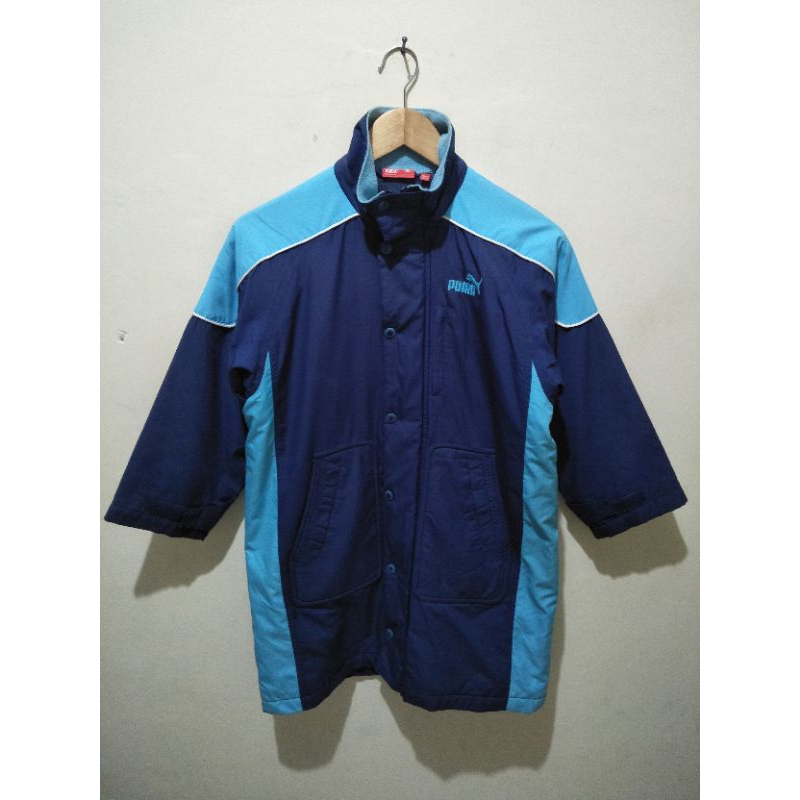 jaket sport parasut puma second original biru