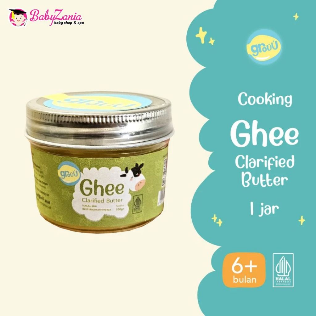 

Grouu - Grassfed Ghee Butter (Mentega rendah laktosa) - BB Booster MPASI - NO MSG