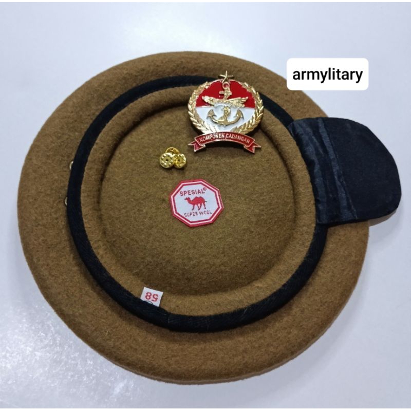 BARET DAN PIN EMBLEM BARET LOGAM KOMCAD KOMPONEN CADANGAN