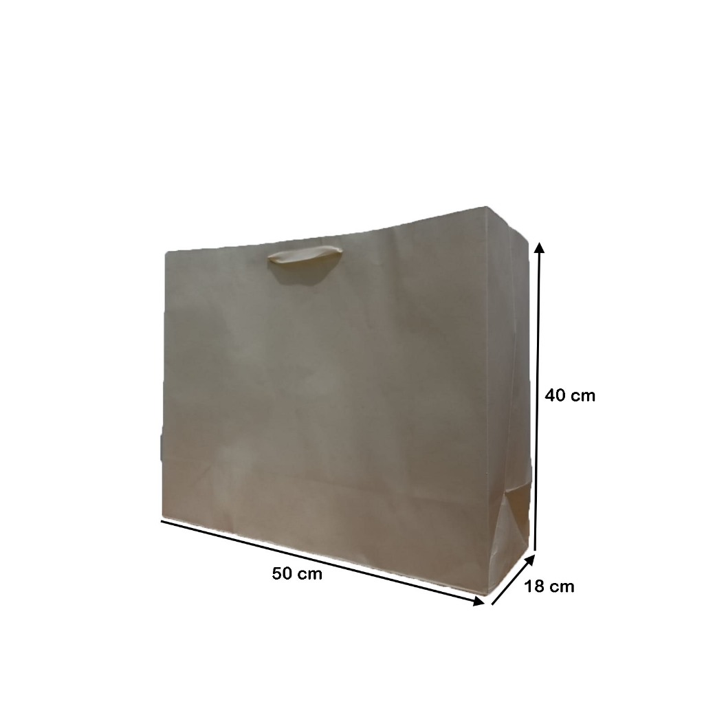 

PaperBag - Warna Cream (Bahan Hawai -210 gr ) - 50cm x 18cm x 40cm