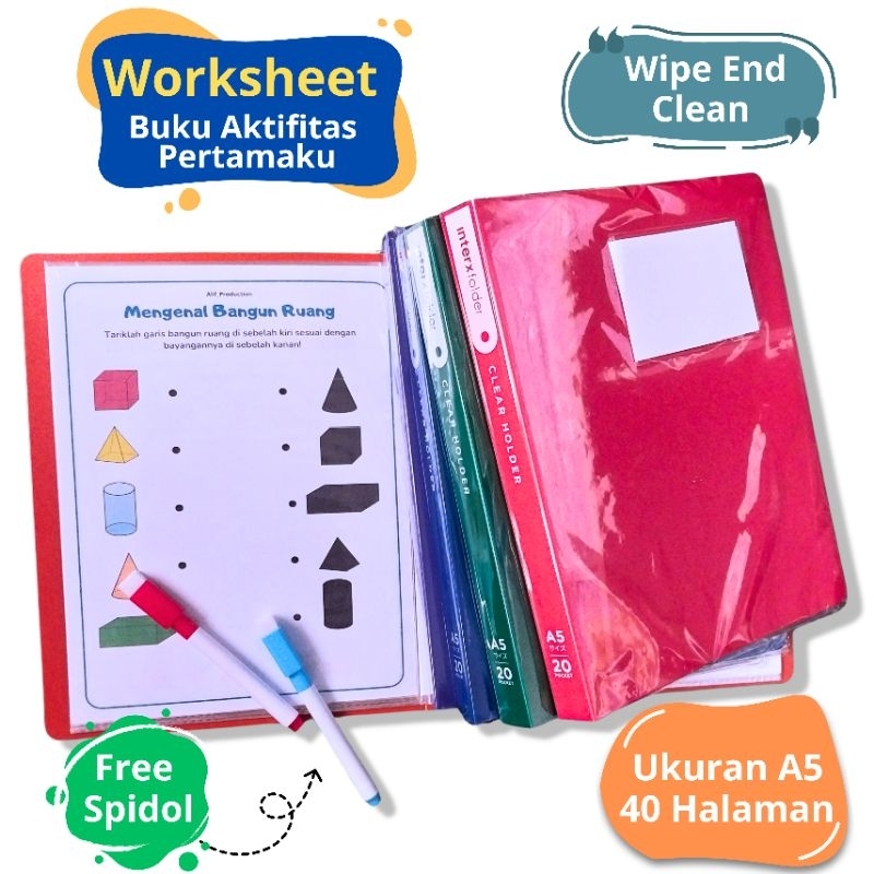 Worksheet Buku Aktifitas Pertamaku Usia 2-4 Tahun