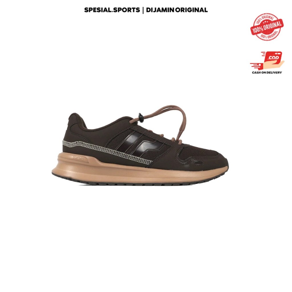Piero JOGGER 24 TERRA DARK BROWN COCONUT DARK BROWN - Sepatu Sneakers Original
