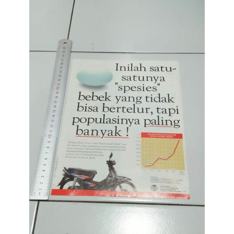 Iklan jadul honda bebek astrea legenda black engine th 90an original iklan majalah astra honda pajan