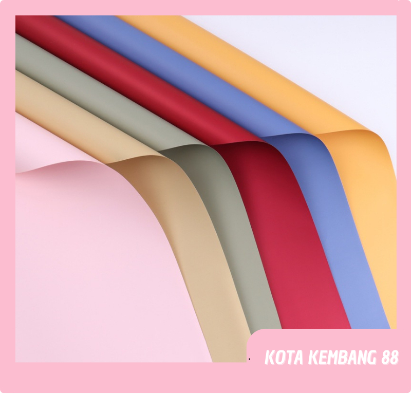 

Flower Wrapping Florist Cellophane Kertas Buket Solid Polos Full Color KB07