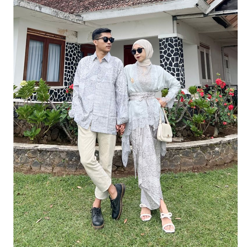 (BUNDLING) One Set AMIRA Outer & Kemeja Couple Kebaya Slimfit Viscose