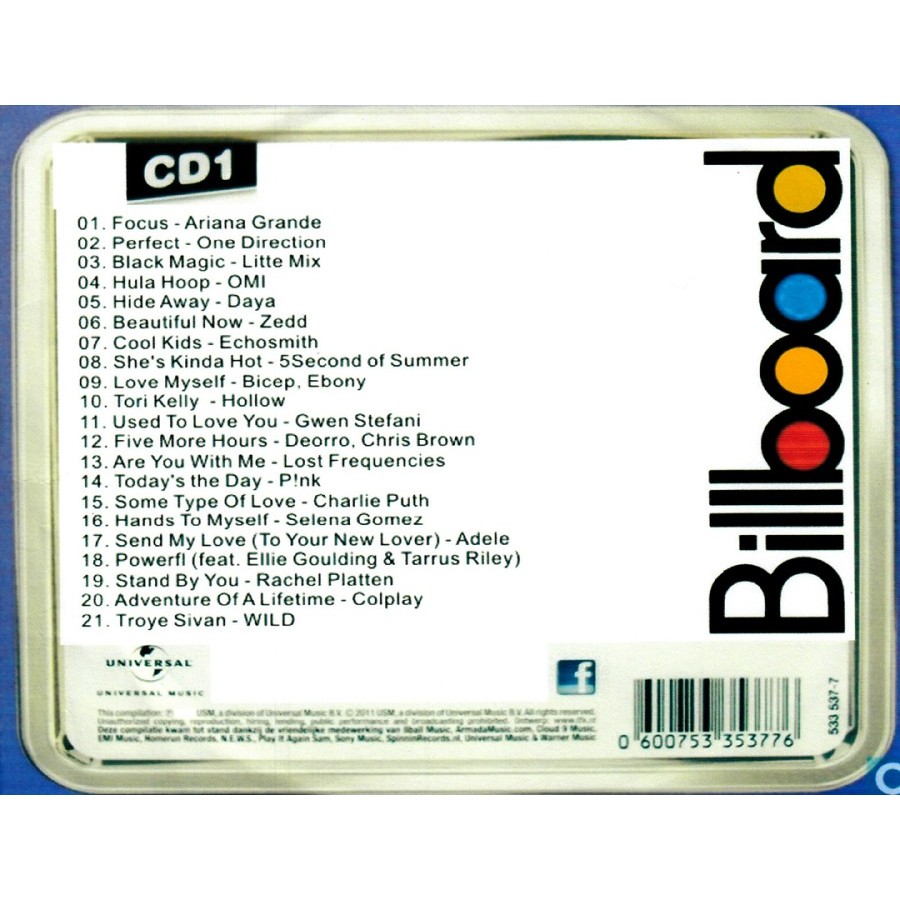 CD MUSIC HOT 100 Billboard 2016 Album (cd1)
