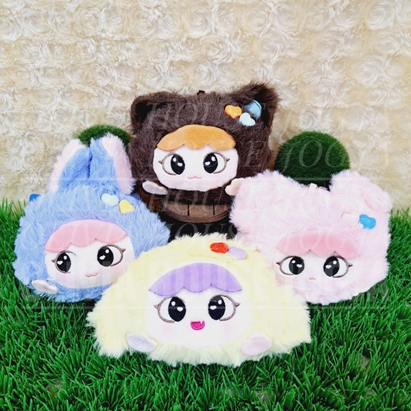 Pouch Koin Bulu Migo Gantungan Boneka Migo Mix Dompet Koin Kepala Migo