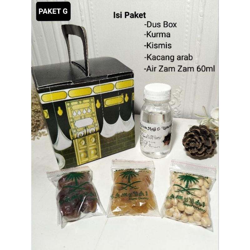 

Paket G Oleh-Oleh Haji dan Umroh Dus Box(Hampers/Makanan)