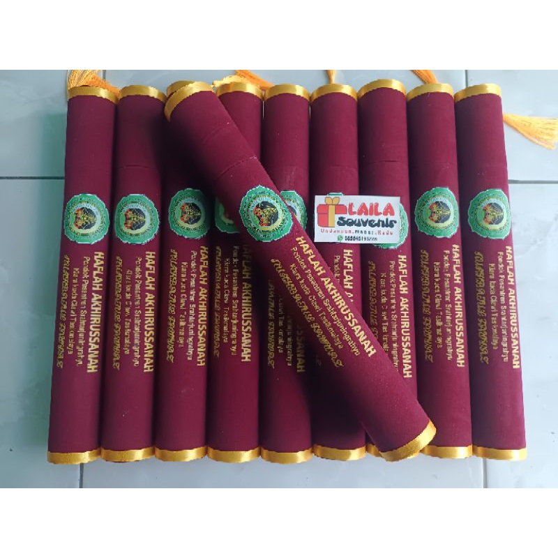 Tabung Wisuda LOGO SABLON/Tabung Ijazah LOGO SABLON/Tabung Toga Wisuda/Tempat Ijazah