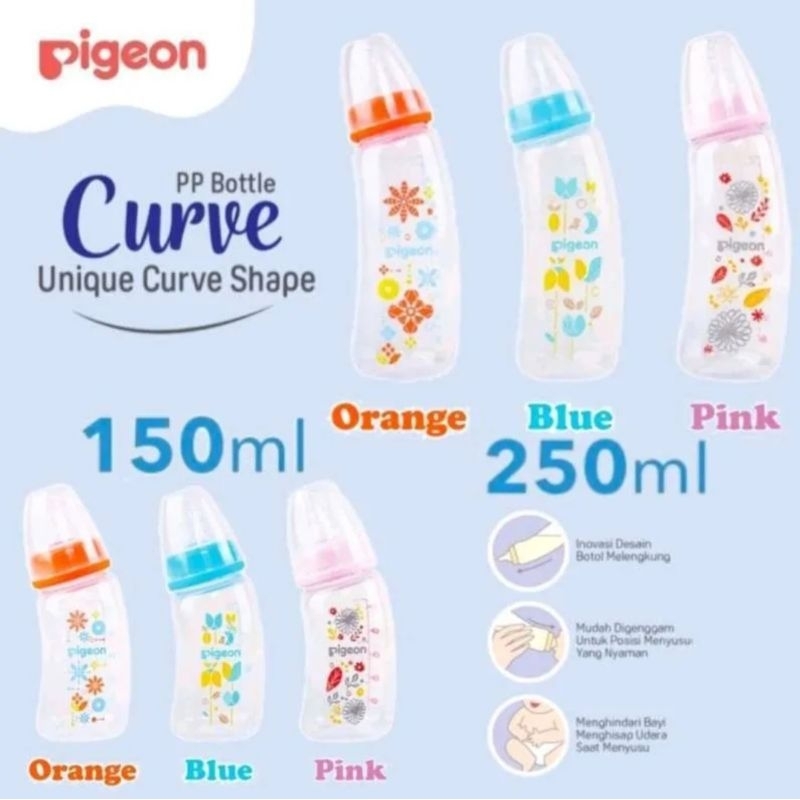 PIGEON | PIGEON FLEXIBLE CURVE | BOTOL SUSU PP | BOTOL SUSU MURAH