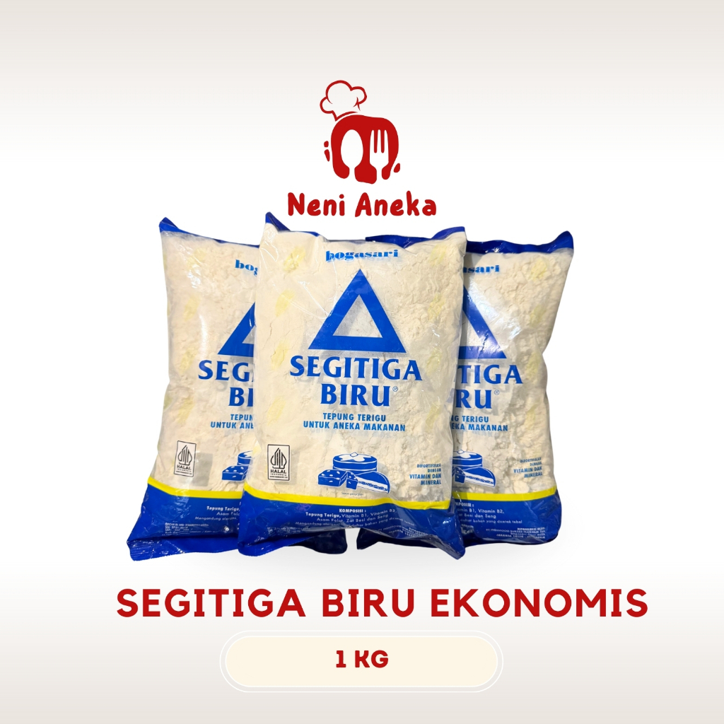 

Tepung Segitiga Biru Ekonomis - 1kg / Tepung Serbaguna