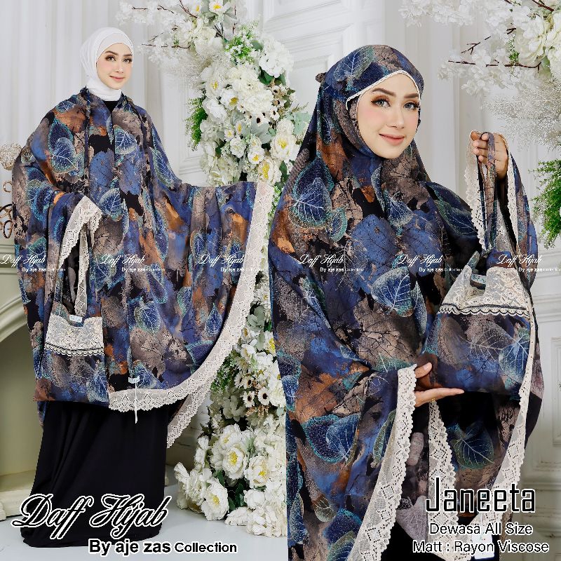 DAFF HIJAB//MUKENA DEWASA 2IN1 RAYON VISCOSE