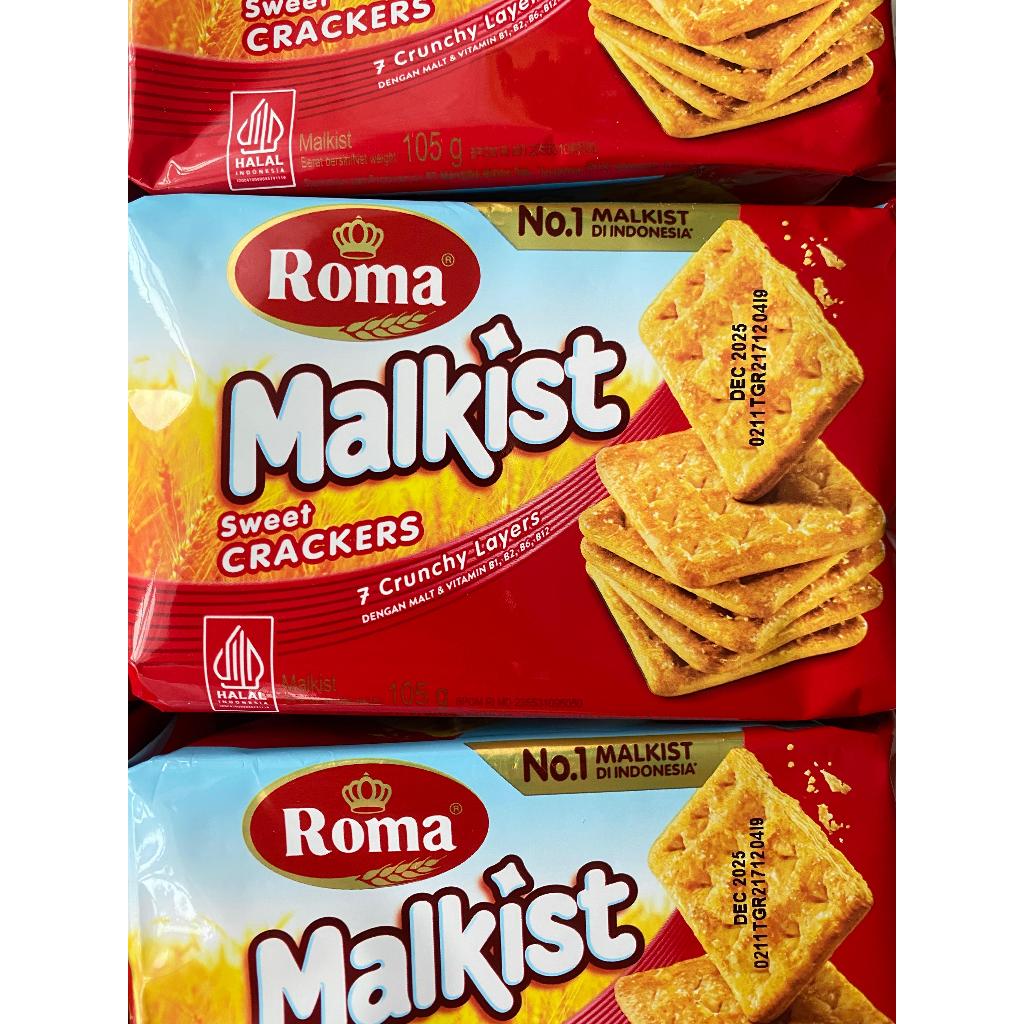 

Biskuit Roma Malkist Sweet Crackers 105 gram