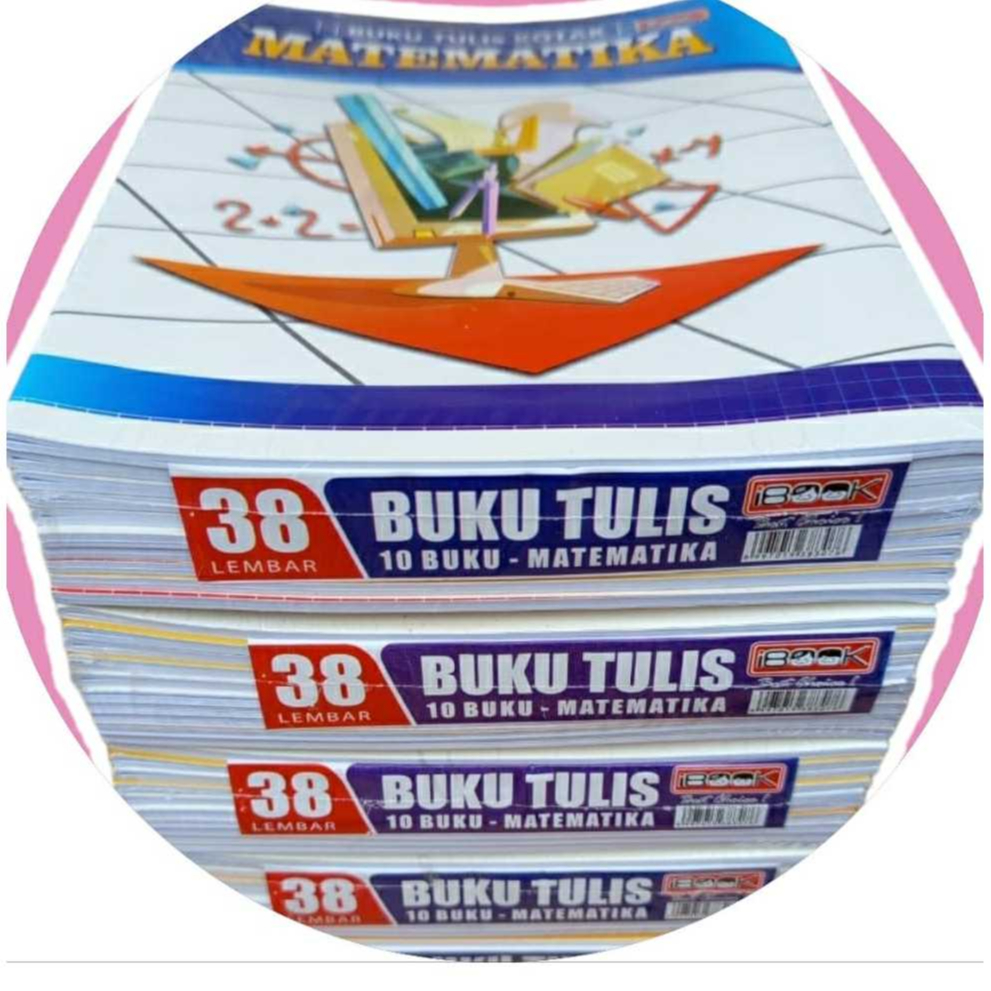 

10 PCS BUKU TULIS KOTAK KECIL MERK I BOOK 38 LEMBAR || BUKU MATEMATIKA MURAH MERK I BOOK 5MM