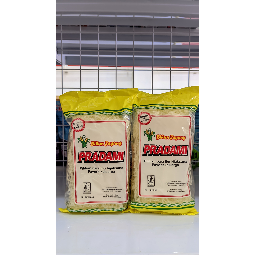 

Bihun Jagung Pradami Kuning 150 gram 1 pack (isi 2 Keping )