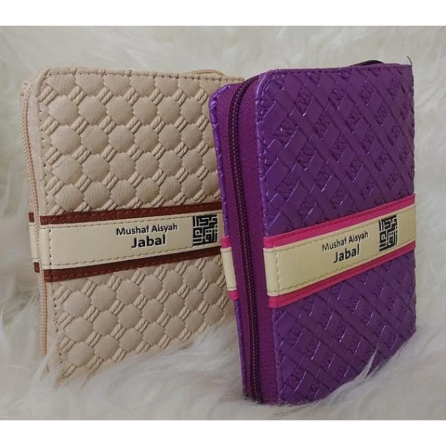 Alquran Wanita Mushaf Aisyah Cover Kulit Retsleting