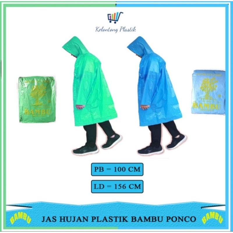 JAS HUJAN PLASTIK BAMBU perlusin