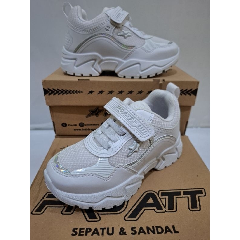 Sepatu Sneakers Anak PRO ATT-Putih/Putih