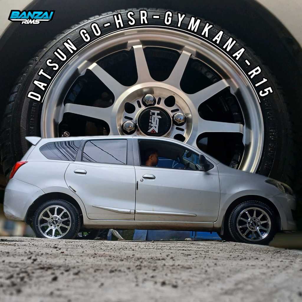 PAKET VELG PLUS BAN FORCEUM 185 55 R15 UNTUK MOBIL DATSUN GO USE VELG HSR GYMKANA R15
