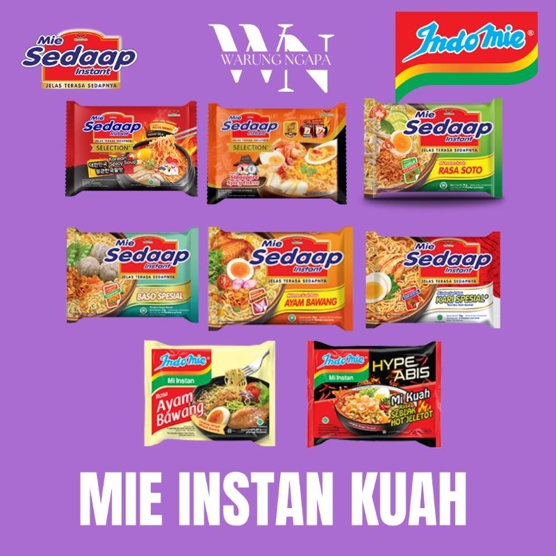 

Mie Instan Sedaap Indomie Kuah All Variant