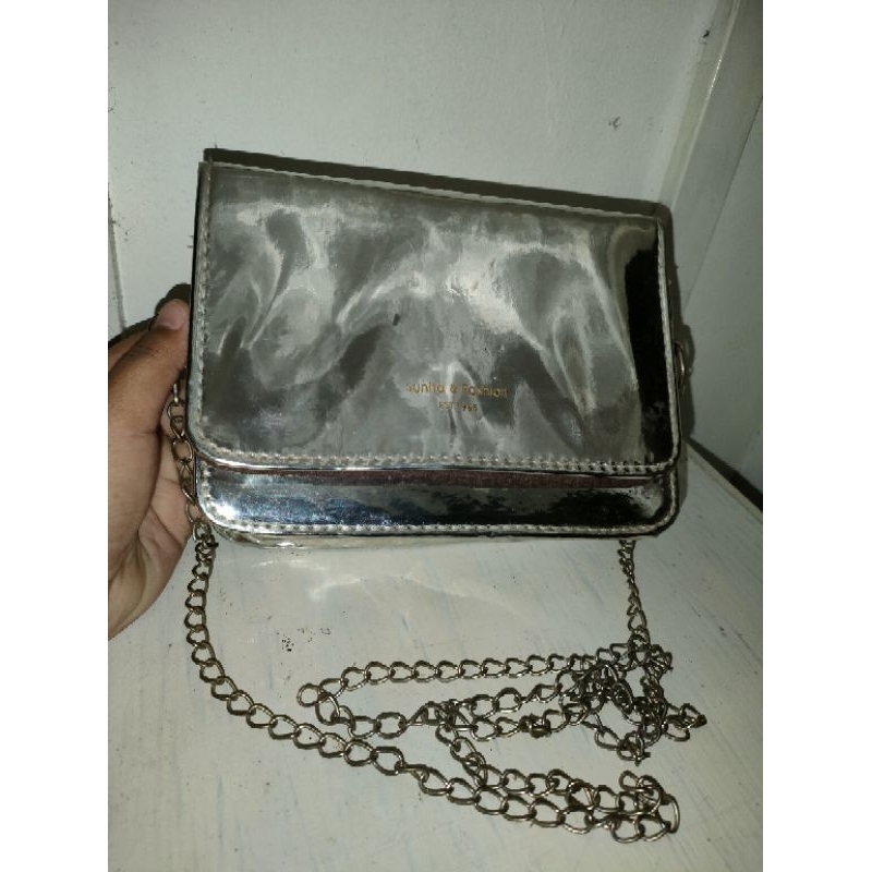 tas preloved slempang silver