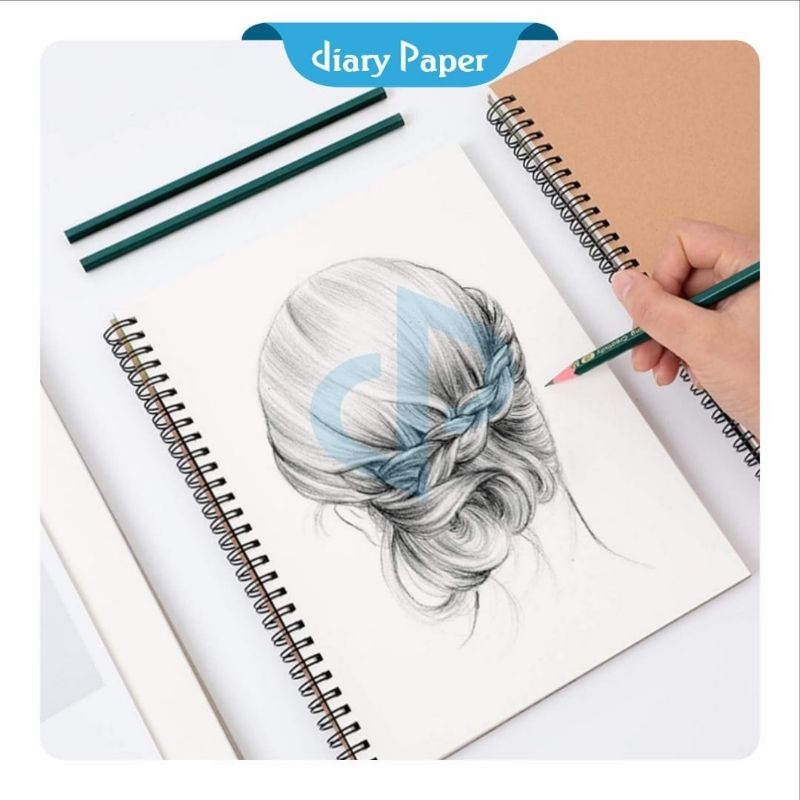 

Sketchbook isi 100 halaman Sketch book isi 3 Warna Ukuran A5 100 Sheet Buku Sketsa gambar