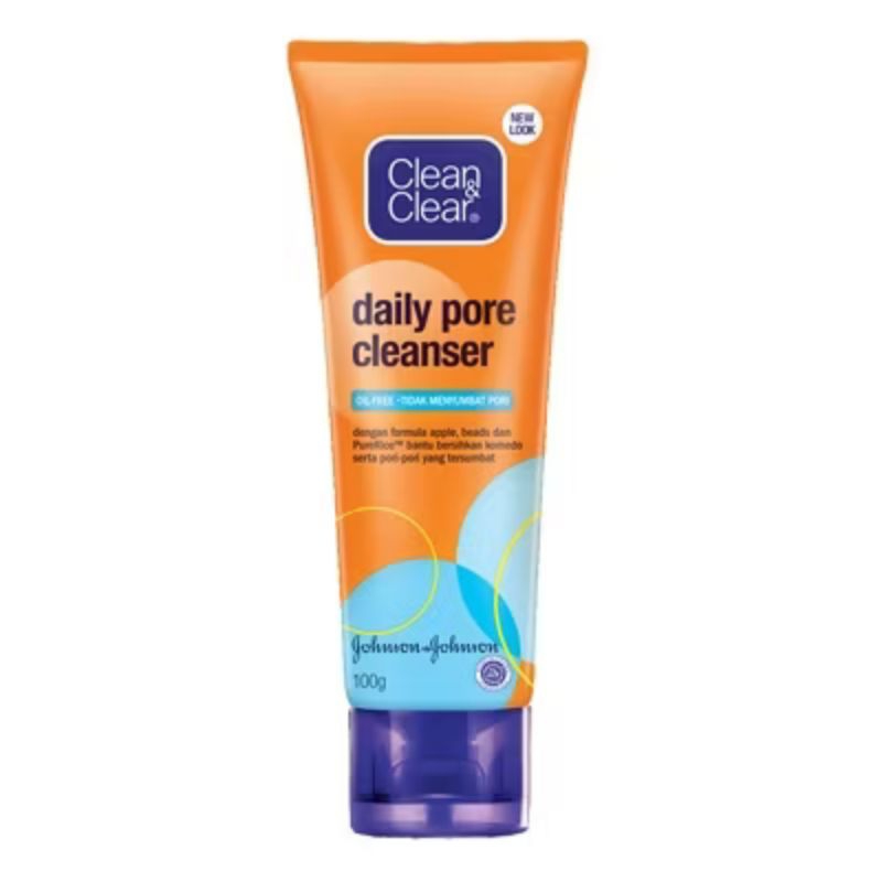 CLEAN & CLEAR Daily Pore Cleanser Sabun Cuci Muka Pembersih Komedo 100gr