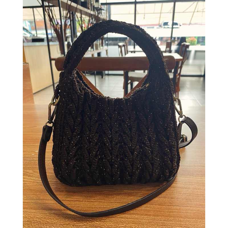 tas miumiu rajut glitter