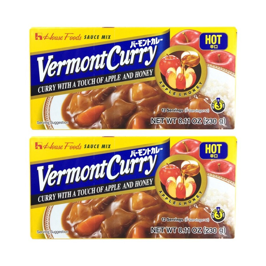 

HOUSE FOODS Vermont Curry Hot 230gr/Bumbu Kari Instan Pedas Japan