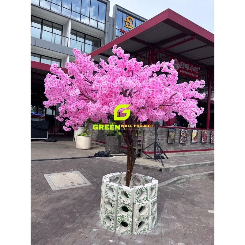 custom pembuatan pohon sakura artificial | pohon sakura plastik | pohon sakura palsu