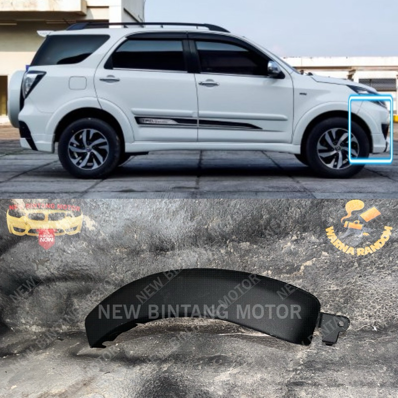 Over fender depan kanan toyota rush terios 2010 2015 original